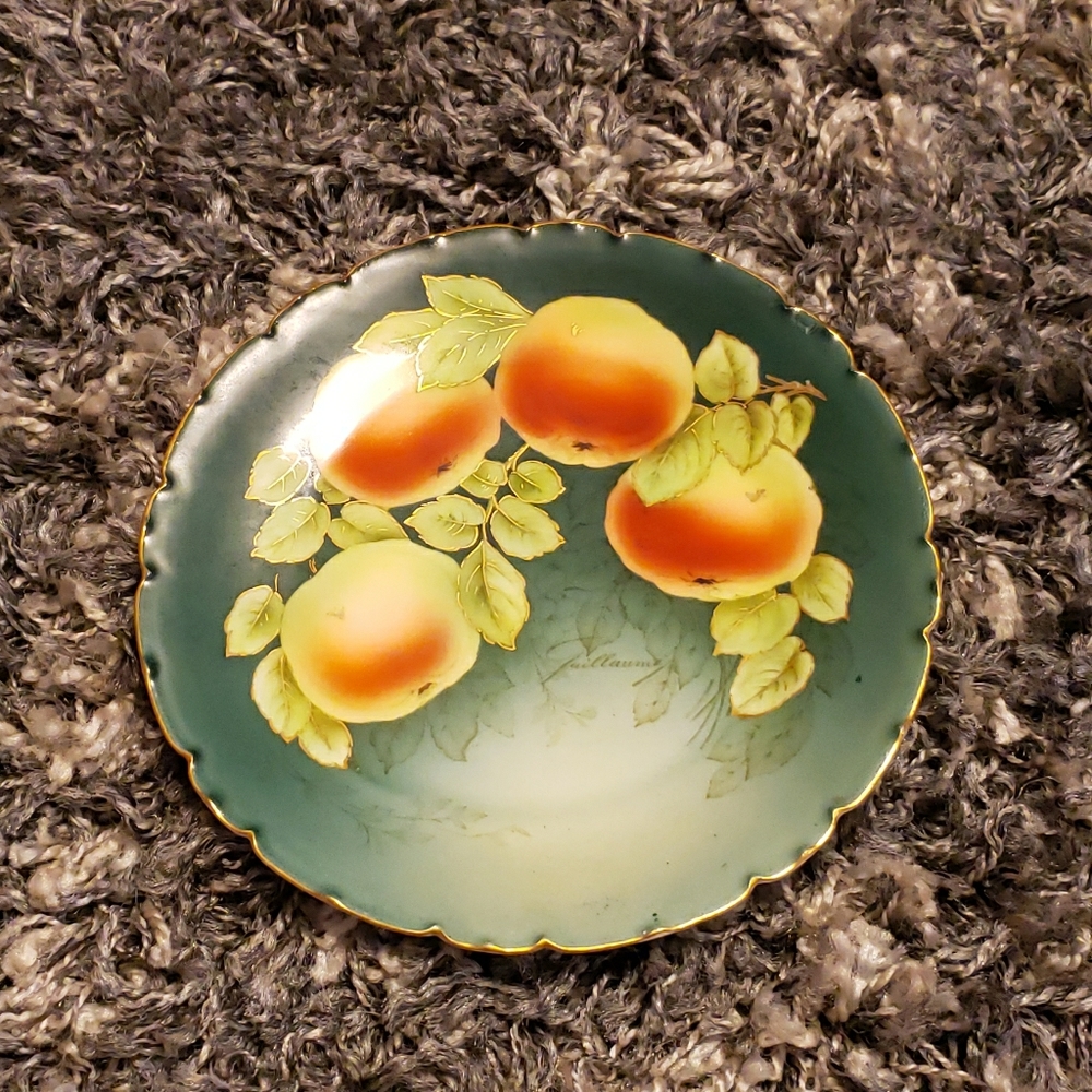 Handpainted fruit plate 8.5 "